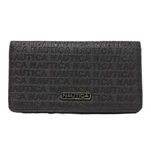 Nautica flap wallet in black for women